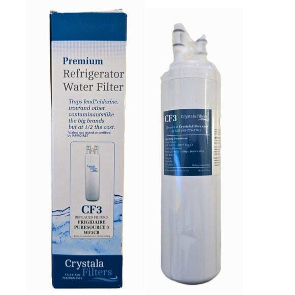 CRYSTALA CF3 Frigidaire Replacement Refrigerator Water Filter WF3CB NEW SEALED - Picture 1 of 8